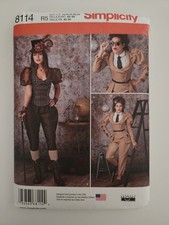 Simplicity 8114 Steampunk Costume Pattern Theresa LaQuey 14-22 Uncut