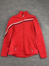 Spyder Jacket Womens Medium Red Full Zip Core Sweater Ski Fleece Lined Stretch