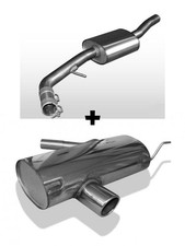 FOX Edelstahl Komplettanlage ab Kat 1x90mm eingerollt für BMW 1er E87 120i