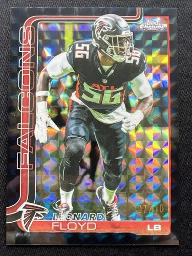2025 Topps Chrome Football Black Geometric Refractor Leonard Floyd #18