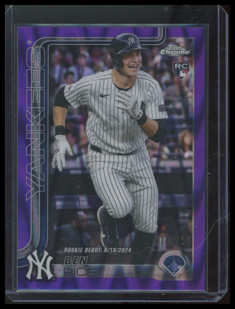 2025 Topps Chrome Update #USC138 Ben Rice Purple RayWave Refractors #/250