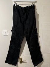 Dickies Men’s Black Cargo Work Trousers Heavy Duty Workwear Pants Size 32