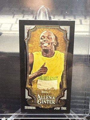 2024 TOPPS ALLEN & GINTER'S USAIN BOLT MINI BLACK PARALLEL#208 Short print