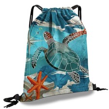 Drawstring Backpack Draw String Sports Bags for Gym Travel Beach Waterproof C...