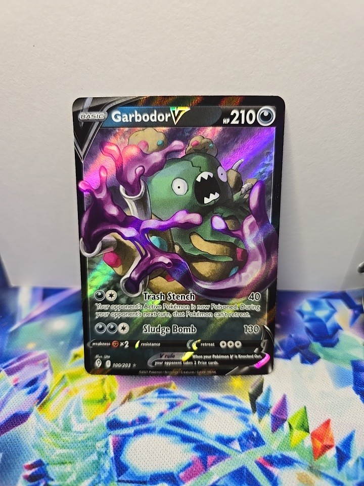 Pokemon Garbodor V Ultra Rare 100/203 Evolving Skies Ultra Rare English NM