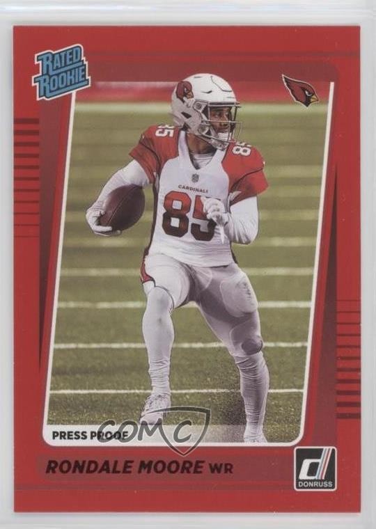 2021 Panini Donruss Rated Press Proof Red Rondale Moore #270 Rookie RC pr9