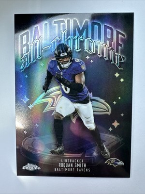 Topps Chrome Roquan Smith Baltimore All-Chrome Refractor ACT-21