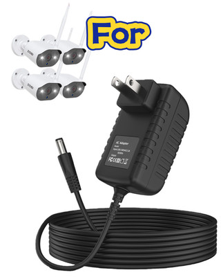 10ft Adapter for ZOSI 1080P Wireless WiFi IP Camera CCTV Camera Power Supply