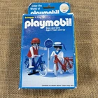 Vintage Playmobil 2 Cyclists 3573 Schaper In Box 1983 Missing Street Sign