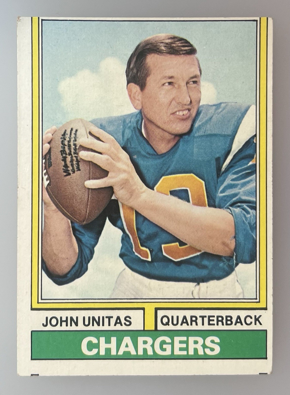 John Unitas #150 Football Cards 1974 Topps trading card — raw and PSA graded price guide