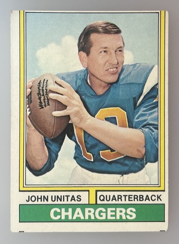 John Unitas #150 1974 Topps card