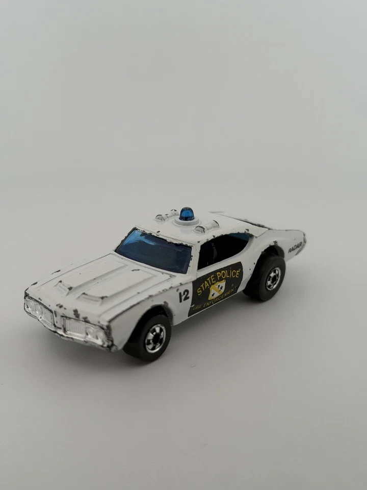 De colección Hot Wheels Redline Olds 442 State Police Cruiser 1969 blanco Foto 4 de 4