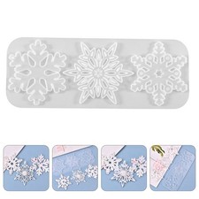 Silicone Snowflake Mold for DIY Craft Decoration White Reusable Mold