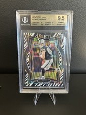 2024 Panini Select Concourse Brock Bowers #31 Zebra Prizm RC BGS 9.5 Gem Mint