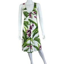 Karen Kane Tropical Print Causal Midi Dress Size S C0113