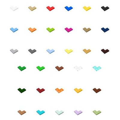 100x 14719 Tile 2x2 Corner & Parts 100% Compatible Bricks, Pieces & Parts