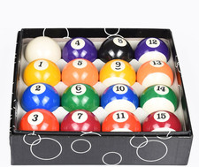 Billiard Ball Set Regulation Size 2-1/4 Inch Pool Balls Set Complete 16 Balls Am