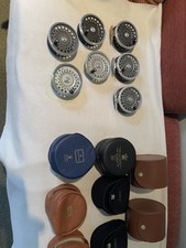 3 HARDY Marquis No2 Salmon Reels + 4 Spare Spools and 8 reel cases
