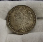 1896 US Morgan Silver Dollar $1 AU Nice Toning