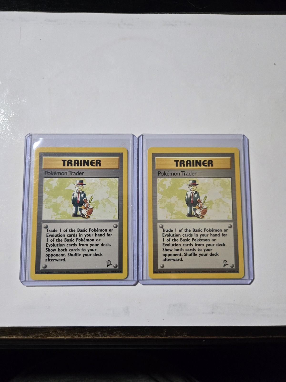 Pokemon Trader 106/130 Rare Pokemon Card x2