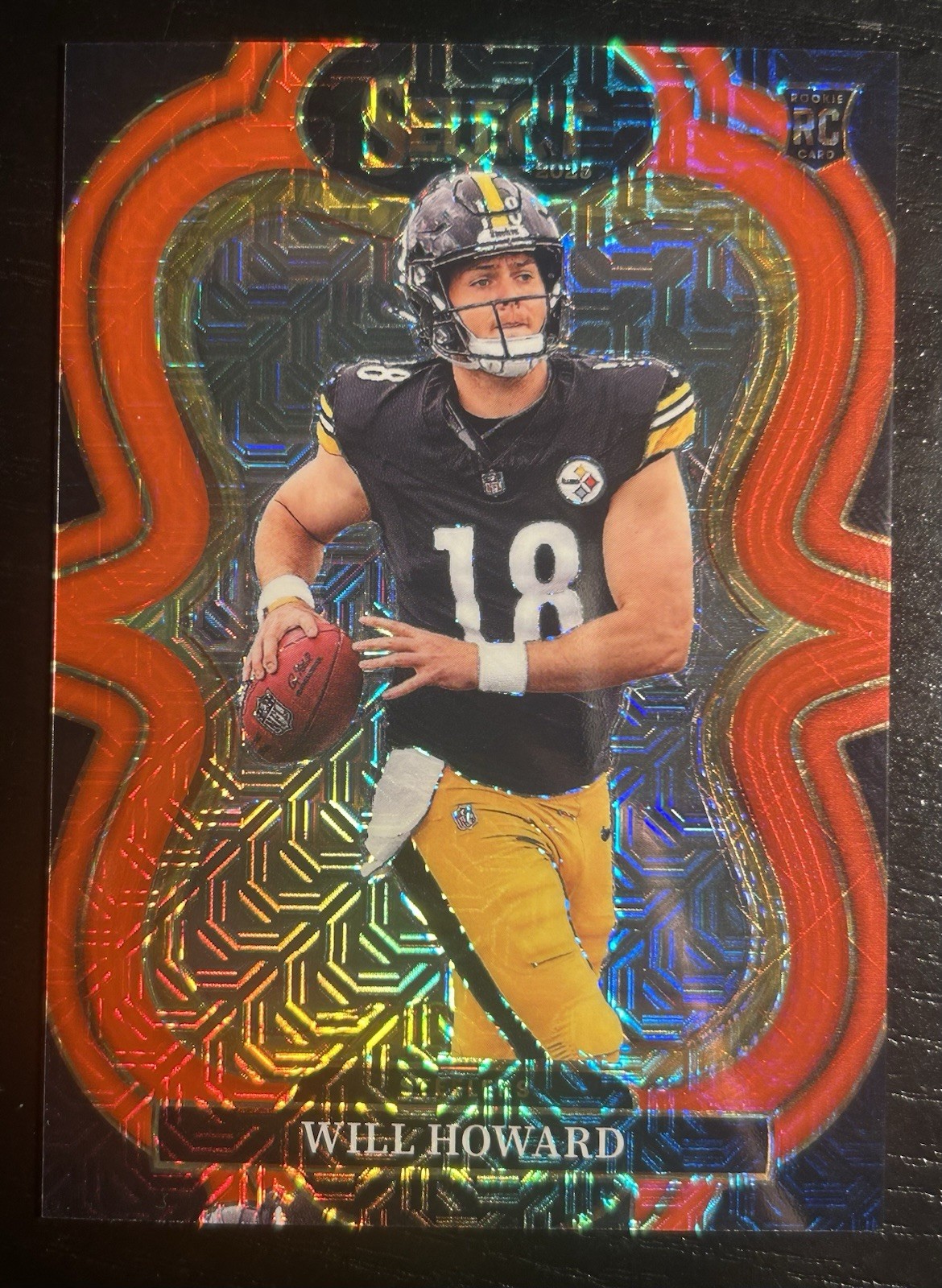 2025 Panini Select Red Mojo Will Howard /49 Steelers RC Suite Level #352