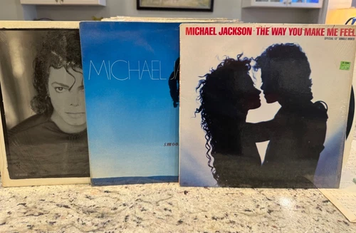 MICHAEL JACKSON 3X SHRINK WRAP 12' MAXI SINGLE VINYL LOT MAN MIRROR SMOOTH CRIM