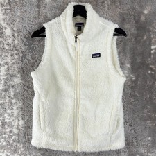 NEW Patagonia Girls Size XXL 16-18 Faux Fur Birch White Los Gatos Vest