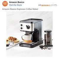 NEW Amazon Basics Coffee Machine with Milk Frother