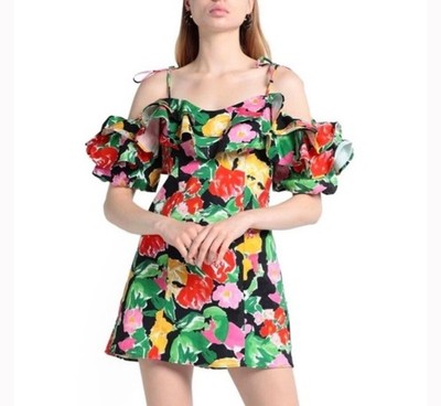 knee length dresses for ladies Serene Floral Print Bardot Mini Dress main image 0