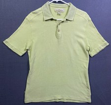 Tommy Bahama Marlin Men's Short Sleeve Polo Shirt Size M Green Silk Blend Beach
