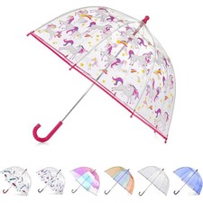 totes Kids Lightweight Dome Canopy Bubble Umbrella with Wind