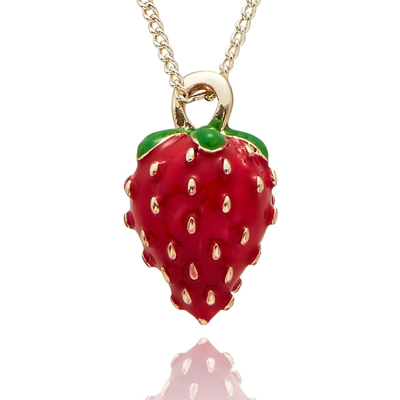 equilibrium Juicy Gems Strawberry Pendant Necklace