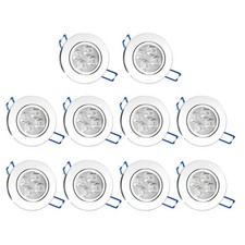 10 Pack, 110V 4W Dimmable LED Ceiling Light Downlight,Warm White Spotlight La...