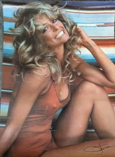Farrah Fawcett 1976 Poster Original Vintage 20" x 28" Good Condition