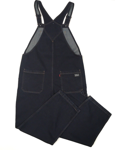 Levis Levi's Big E VTG Retro Hip Hop Dance Denim Bib Strap Coveralls Overalls - Picture 6 of 9