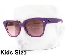 Ray-Ban Mini State Street Sunglasses Purple on Pink RJ 9186S 7118/14 with Case