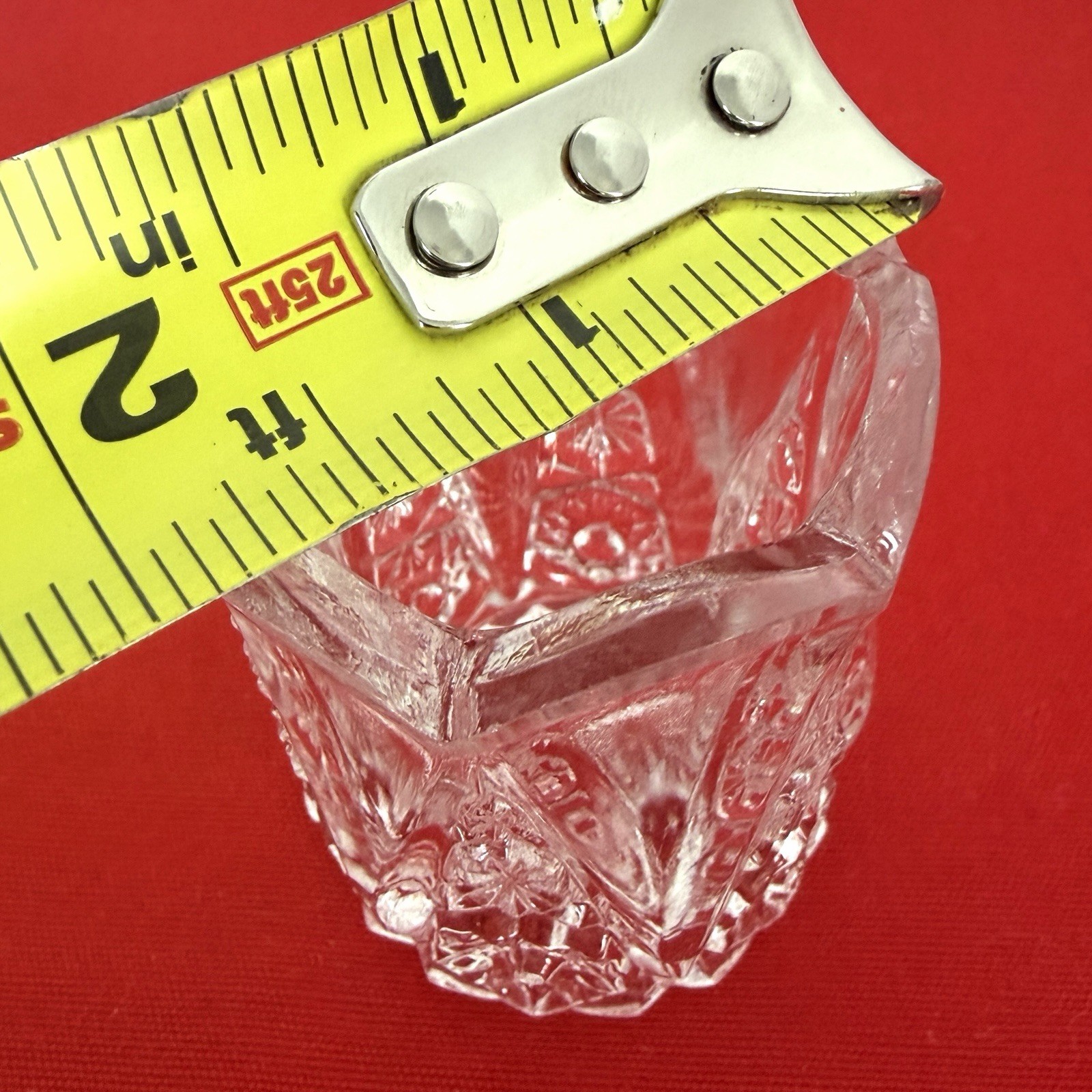 5196 Antique 1900s Indiana Dunkirk EAPG Pointed Gothic Design Glass Toothpick Hd