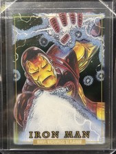 2024 Skybox Marvel Masterpieces ‘92 Platinum Clear Cut #38 Iron Man