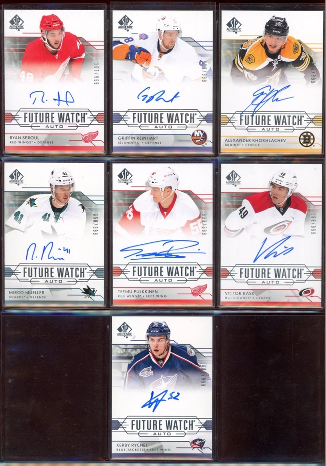 2014-15 SP Authentic Future Watch Autograph Rc xx/999  15 Card Lot - Image 3 of 4