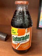 Vintage Gatorade Glass Bottle Thirst Quencher ICED TEA COOLER '93 16oz SEALEDNEW