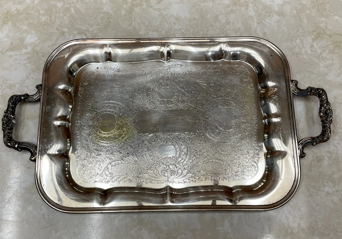 FB Rogers Silver Coin Antique US Silver-Plated Platters & Trays