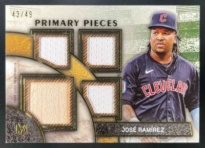 2025 Topps Museum Collection Jose Ramirez Primary Pieces Quad Relic Gold /49