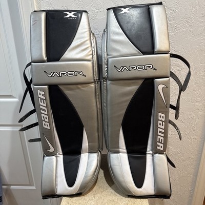 Nike Bauer X-Comp Vapor  Adult Goalie Hockey Pads 36  / 91cm  Silver/Black White