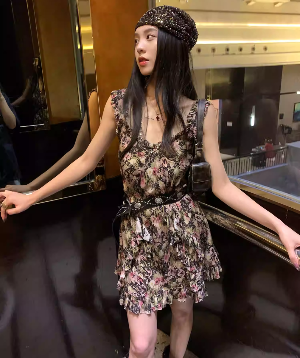 silk print dress kate moss x zara The Zara X Kate Moss Collection Is Even Better Than I Imagined