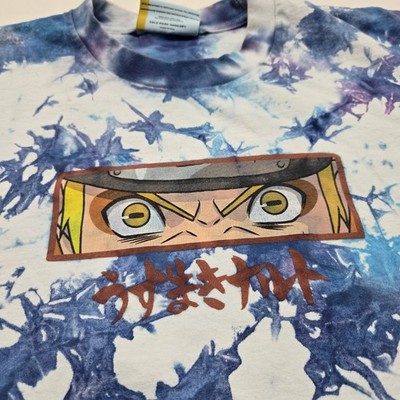 Size LARGE Hypland Naruto T-Shirt Anime Graphic Tee Shippuden Tie Dye USA Made
