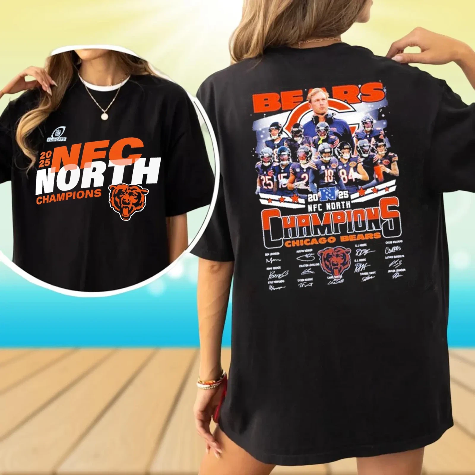 Chicago Bears 2025 NFC North Division Champions TShirt!!