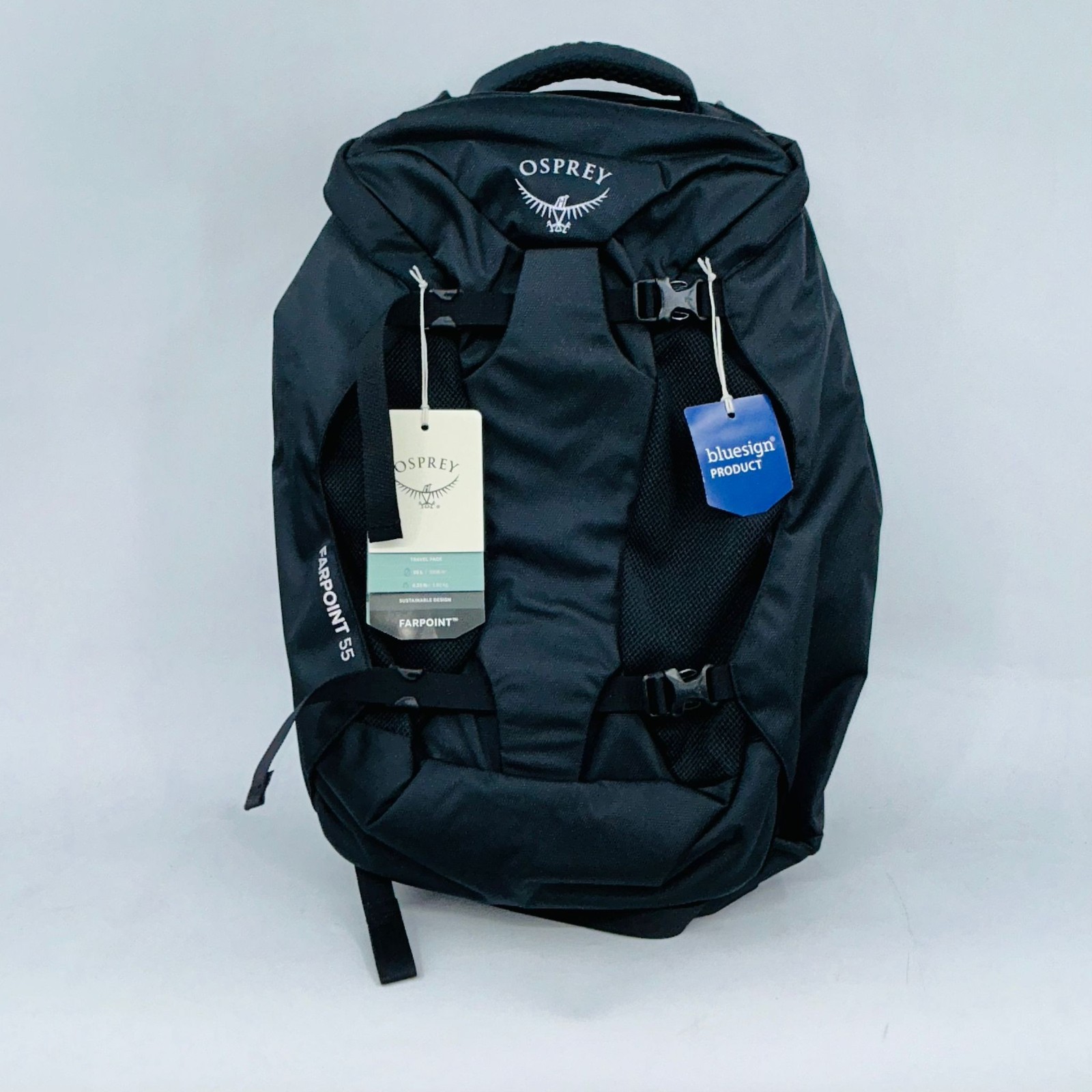 OSPREY FARPOINT 55 BLACK COMFORTABLE LIGHTWEIGHT CARRY-ON TR