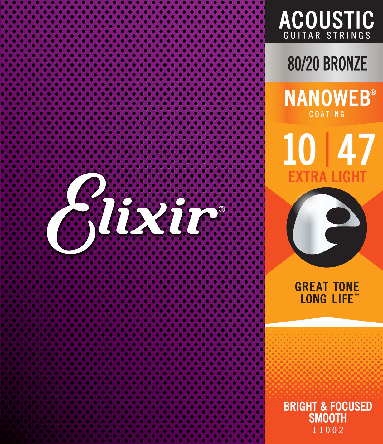 Акустические струны Elixir 11102 Nanoweb 8020 Bronze из бронзы 4590₽