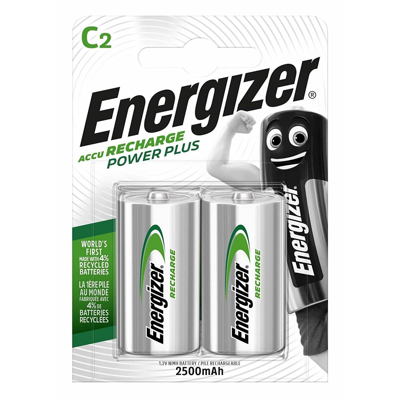Energizer C Size Rechargeable Batteries 2500 mAh NiMH LR14 HR14 DC1400 2 Pack - Image 4