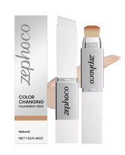 Zephoco Color Changing Foundation Stick 2 in 1 Long Lasting "Natural" Matte NEW